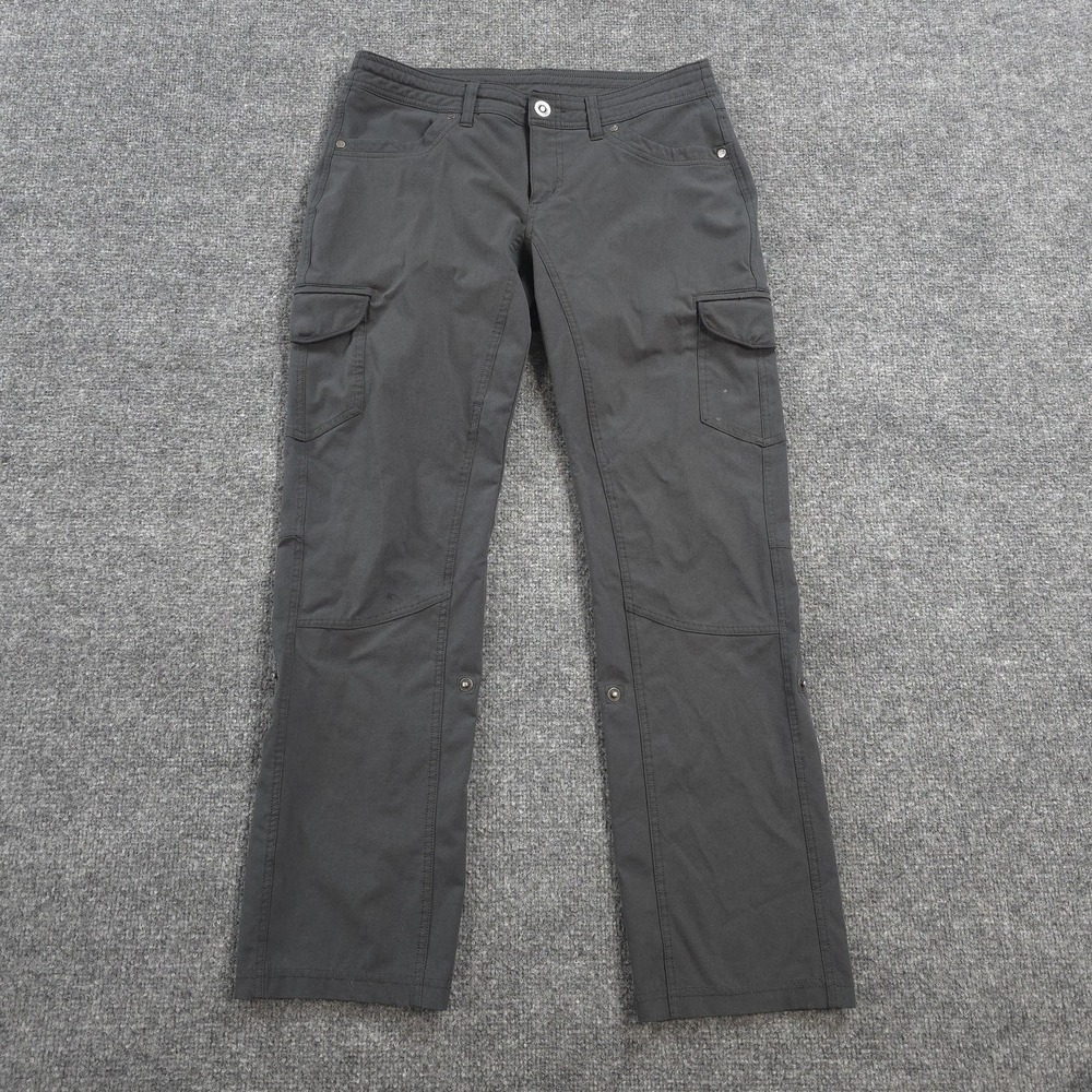 Kuhl Pants Womens 6 Short Gray Freeflex Roll-Up Cargo Hiking Outdoors Travel